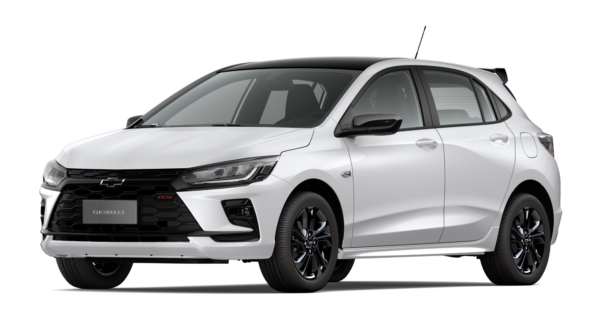 Carro Onix 2027 - Modelo RS Turbo AT na cor Branco Summit