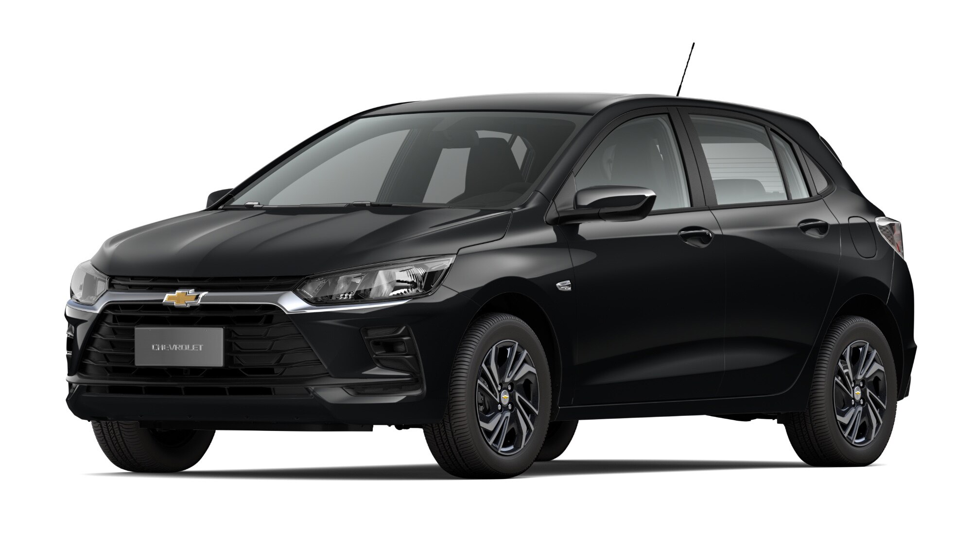 Carro Onix 2027 - Modelo Turbo AT e AT Eco na cor Preto Ouro Negro